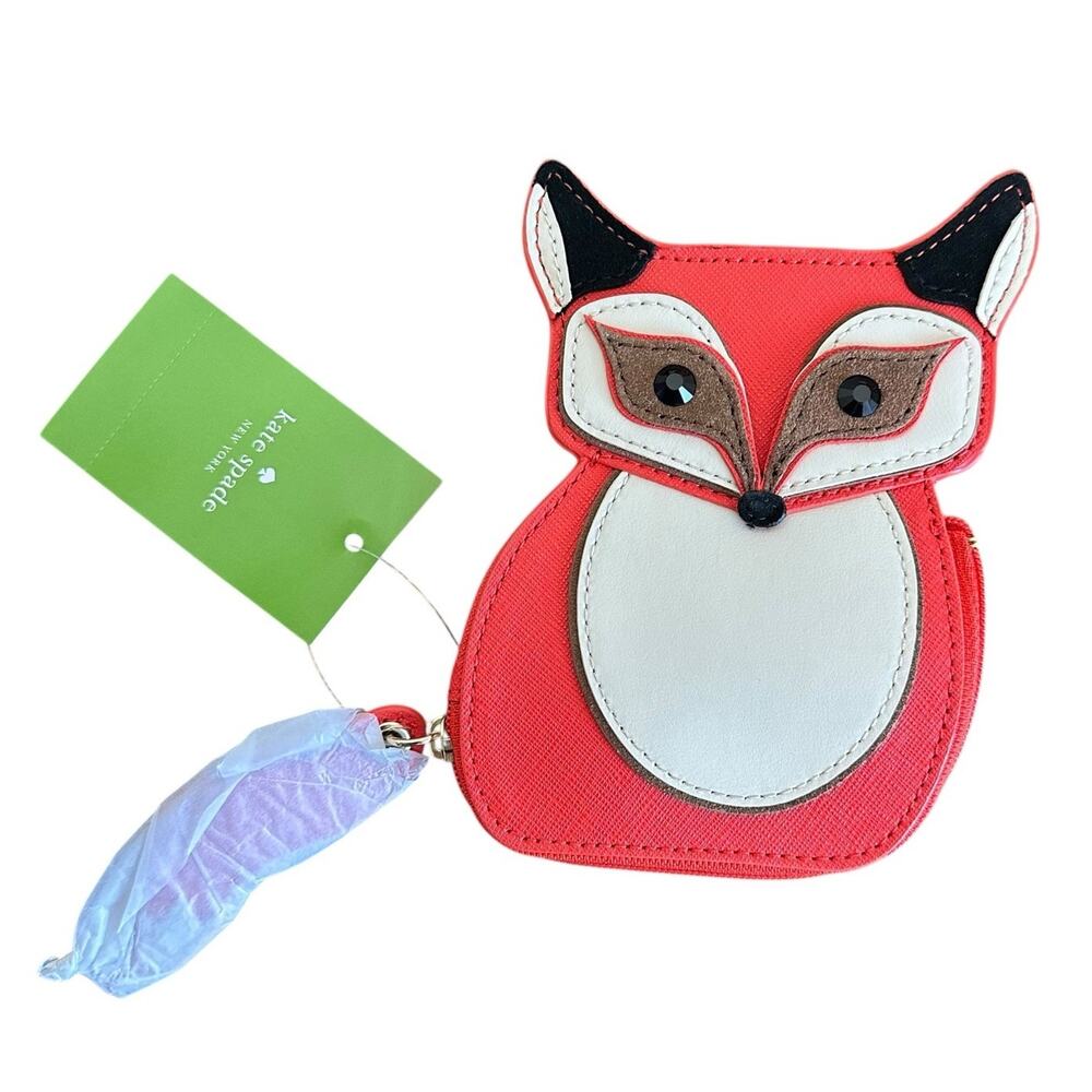 Kate Spade New York Blaze A Trail Fox Coin Purse Pouch NWT